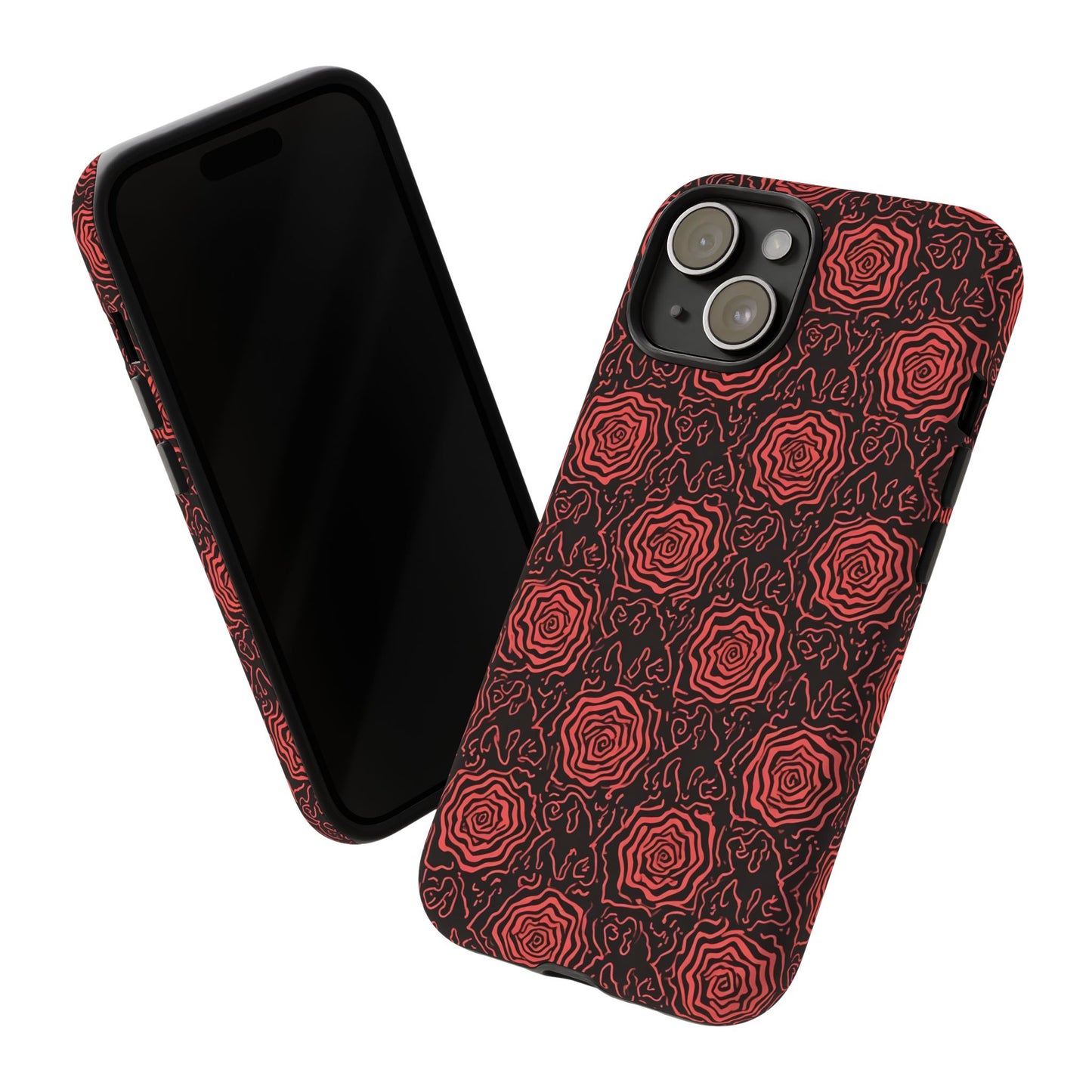 Red roses abstract geometric seamless pattern design