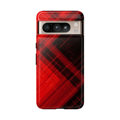 Abstract Red and Black Geometric Pattern