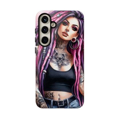 Tattooed Rebel – Gothic Cat Spirit Mobile Cover