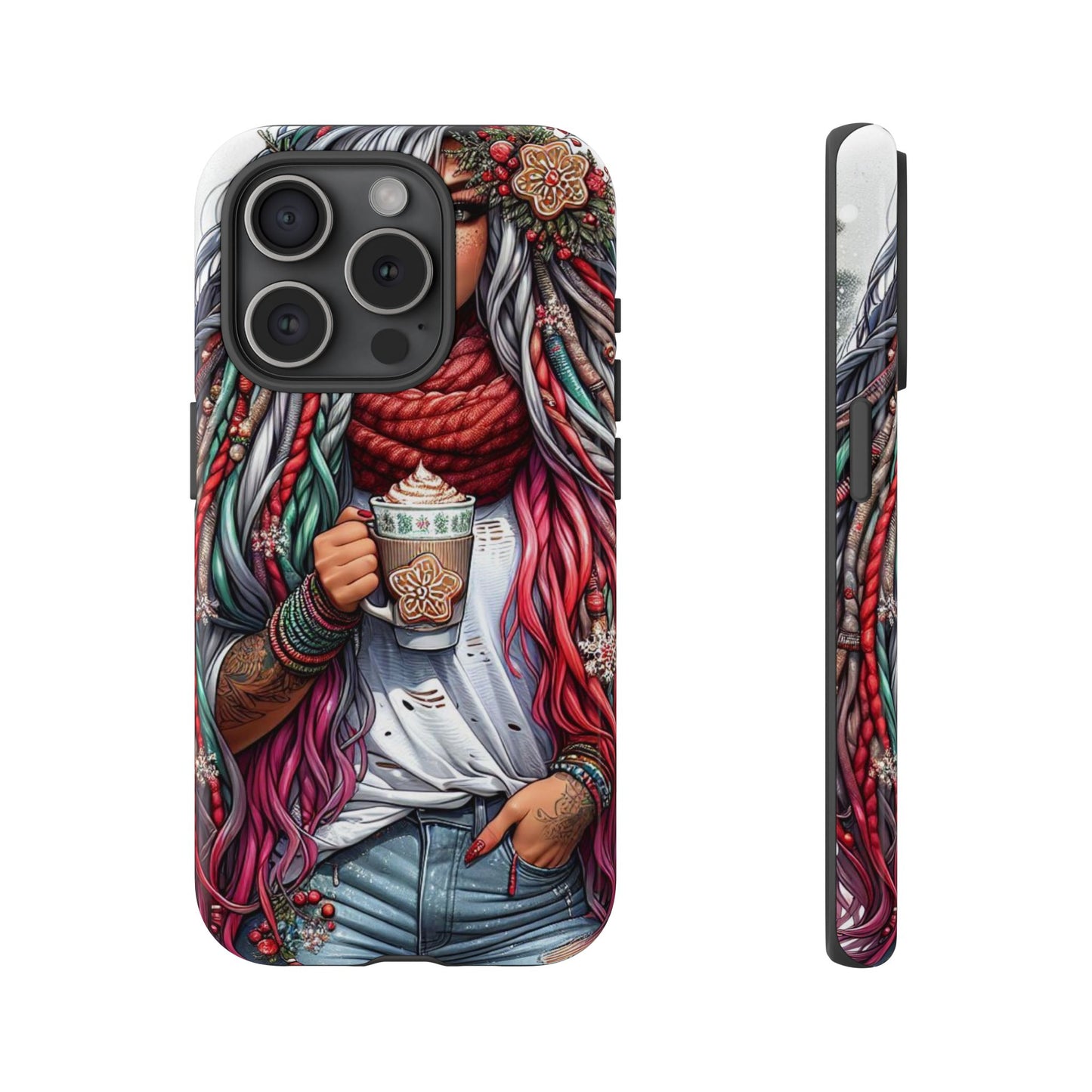 Boho Winter Queen – Cozy Dreads & Holiday Vibes Mobile Cover