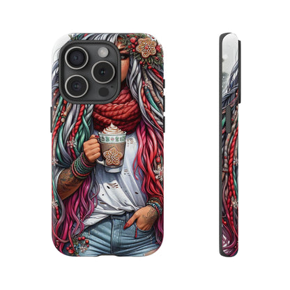 Boho Winter Queen – Cozy Dreads & Holiday Vibes Mobile Cover