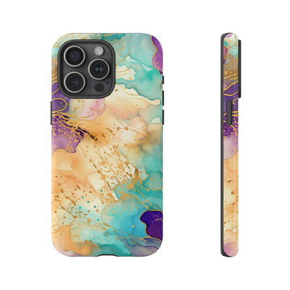 Golden Aura Abstract Watercolor Mobile Case