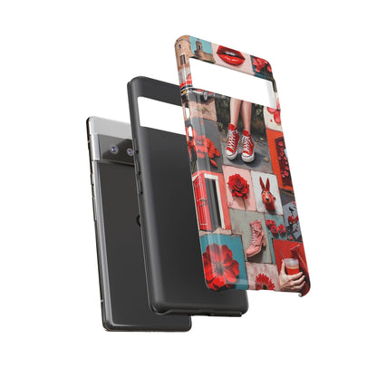 Red Sneakers & Roses Collage Phone Case