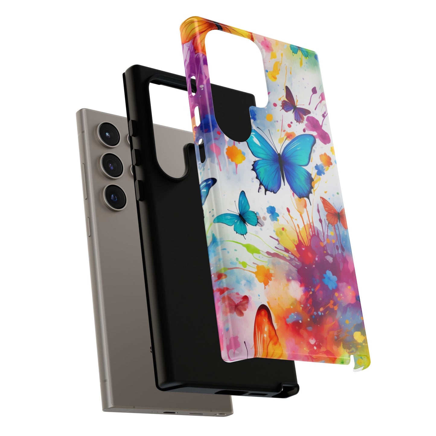 Vibrant Watercolor Butterfly Mobile Case