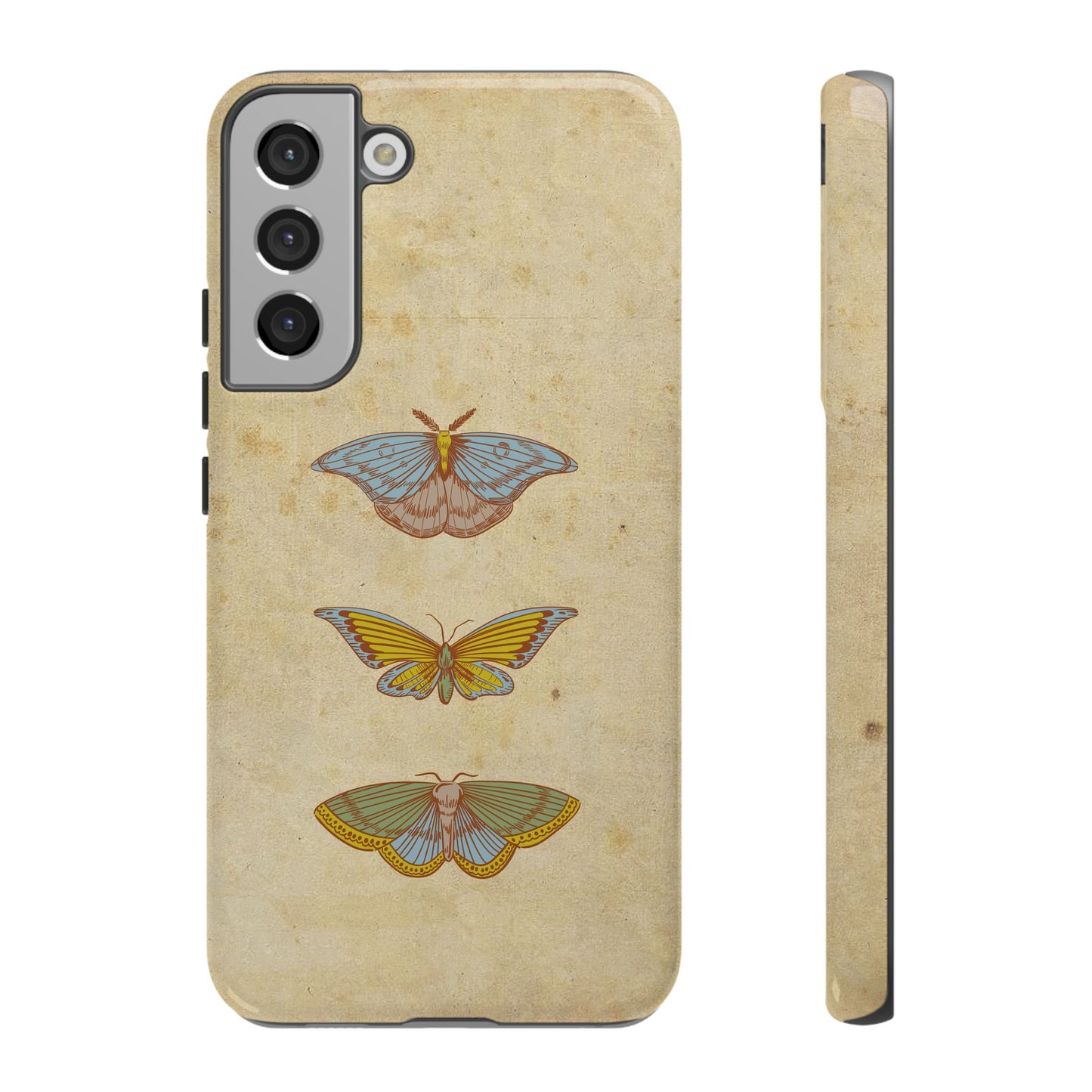 Minimal Vintage Butterfly Phone Case – Aesthetic Beige Background for iPhone, Samsung & Pixel