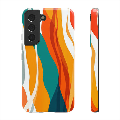 Sunset Waves – Retro Abstract Phone Case for iPhone, Samsung & Pixel