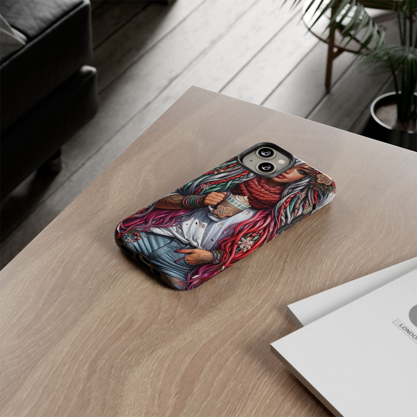 Boho Winter Queen – Cozy Dreads & Holiday Vibes Mobile Cover