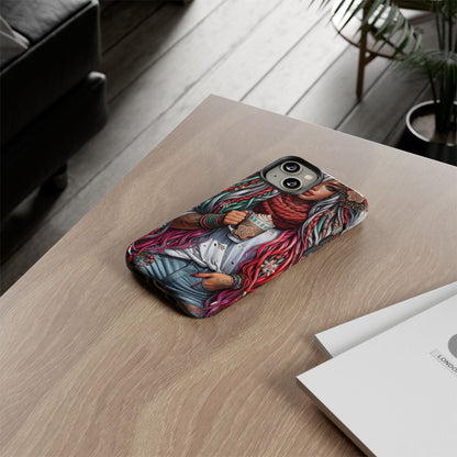 Boho Winter Queen – Cozy Dreads & Holiday Vibes Mobile Cover