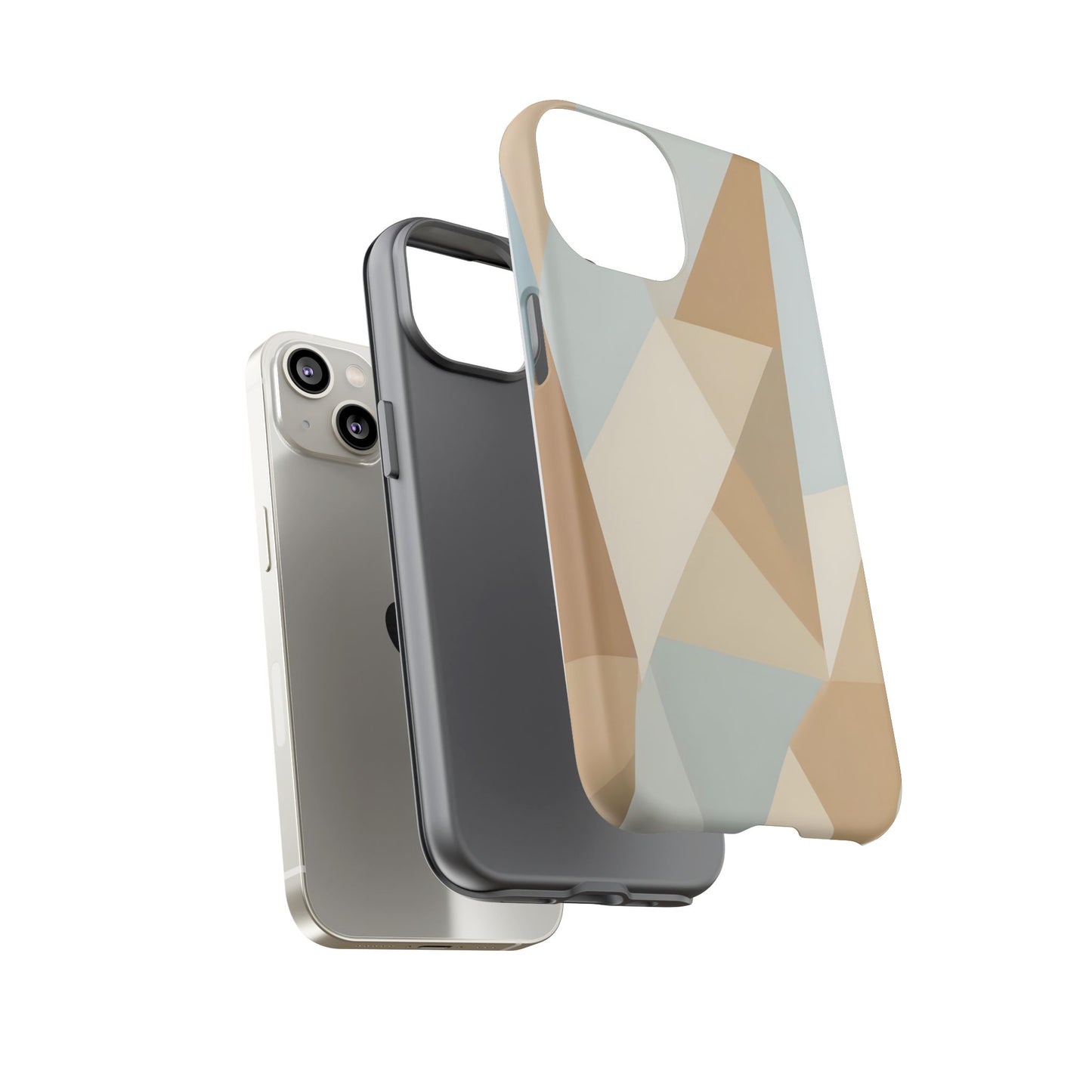 Neutral Geometrical Triangular Abstract Pattern