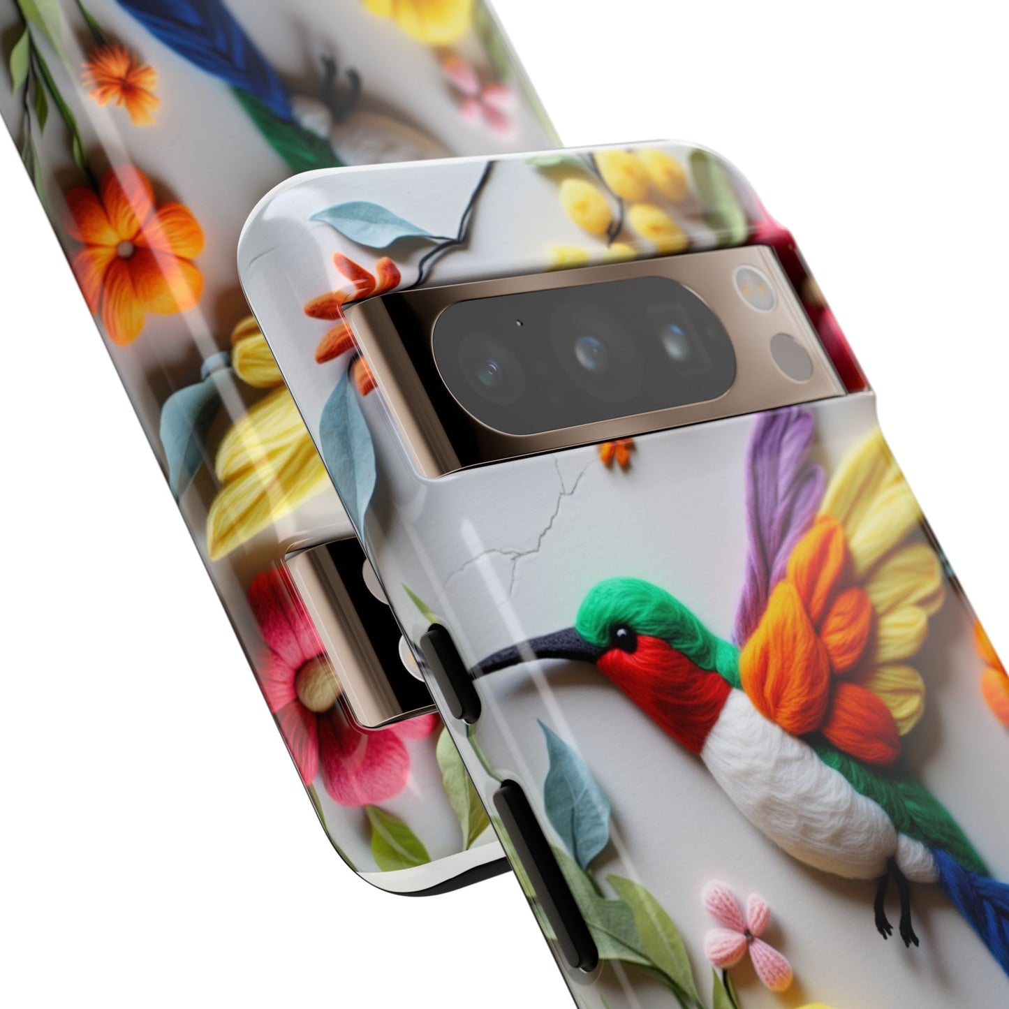 Elegant Hummingbird with Floral Mosaic Design | Nature's Artistic Vibes | Pixel 8 pro