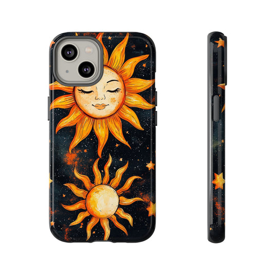 Celestial Sun & Moon Boho Phone Case for iPhone, Pixel & Samsung