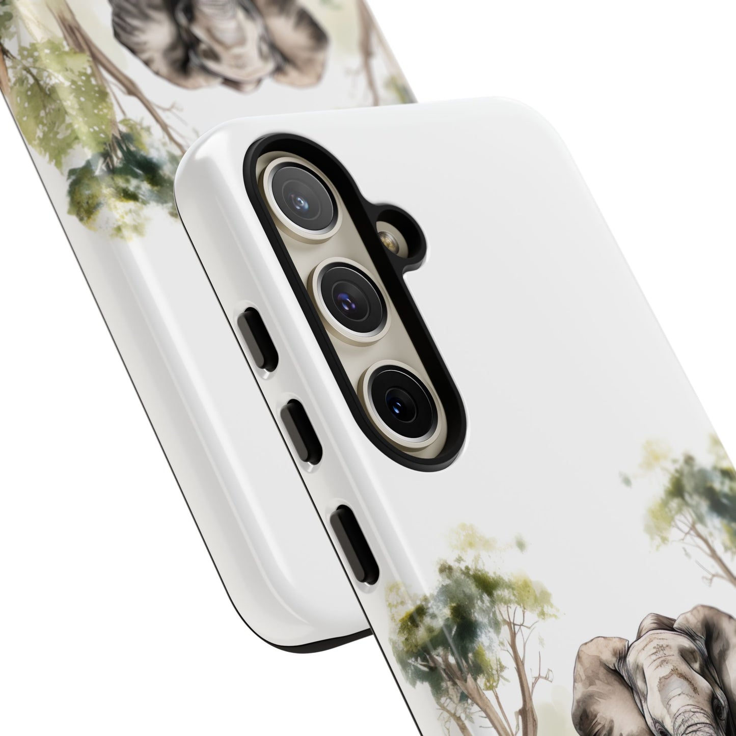 Serene Jungle Elephant Mobile Cover – Watercolor Wildlife Design
