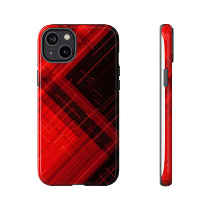 Abstract Red and Black Geometric Pattern