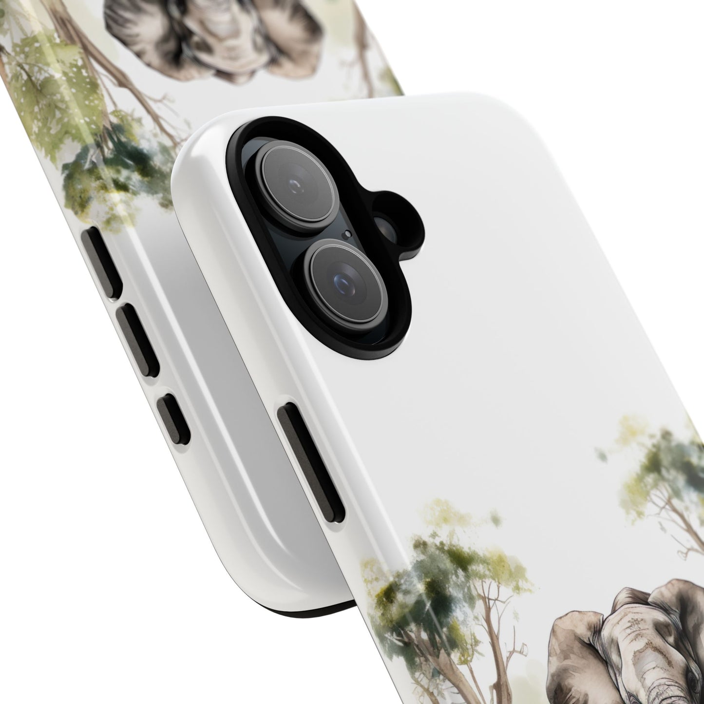 Serene Jungle Elephant Mobile Cover – Watercolor Wildlife Design