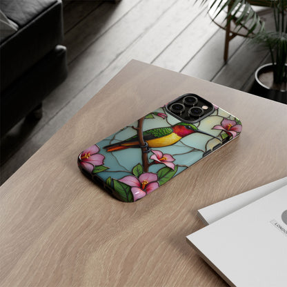 Elegant Hummingbird with Floral Mosaic | Artistic Nature Design