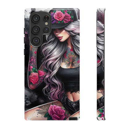 Ink & Roses – Edgy Floral Rebel Mobile Cover