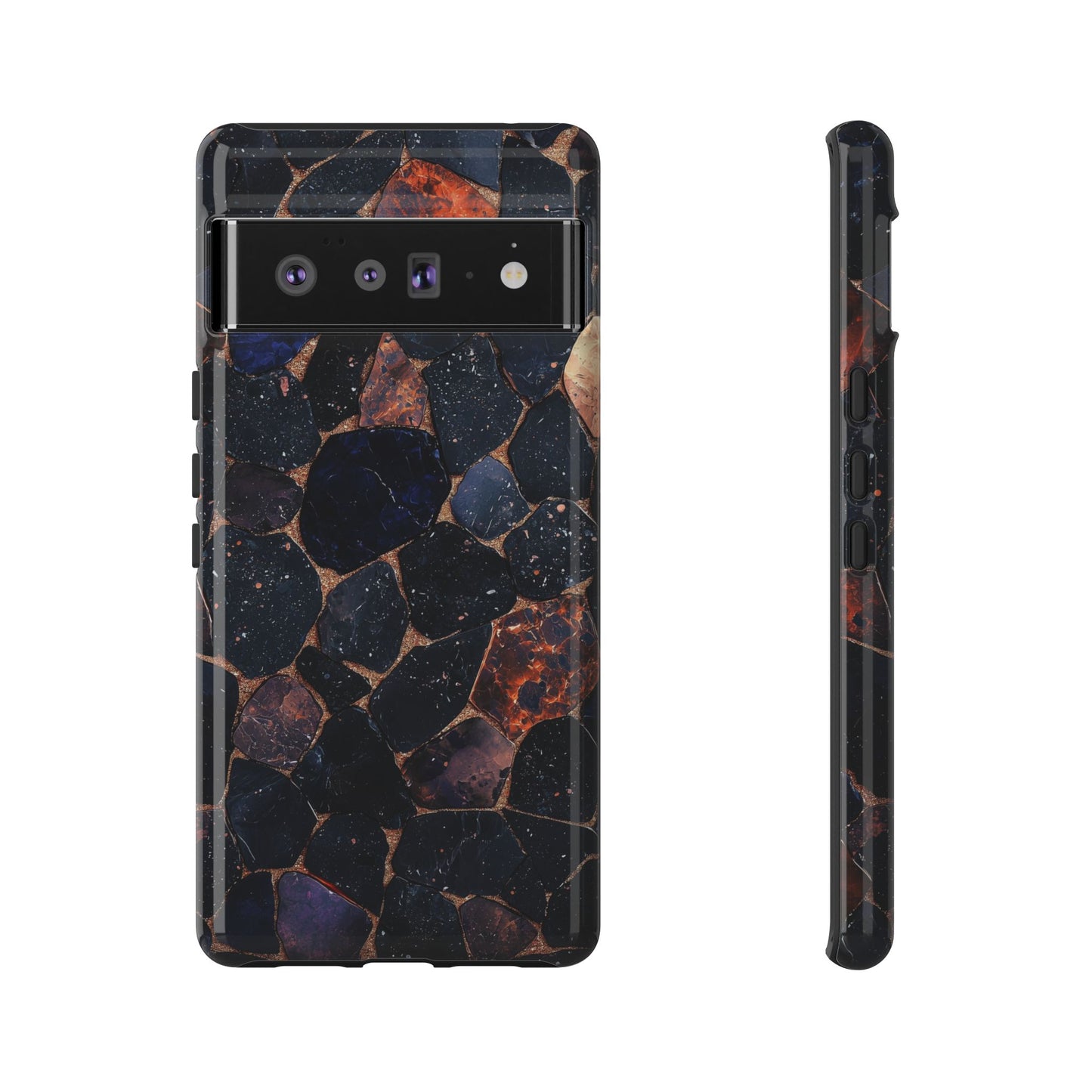 Dark Midnight Terrazzo Phone Case for iPhone, Google Pixel, Samsung