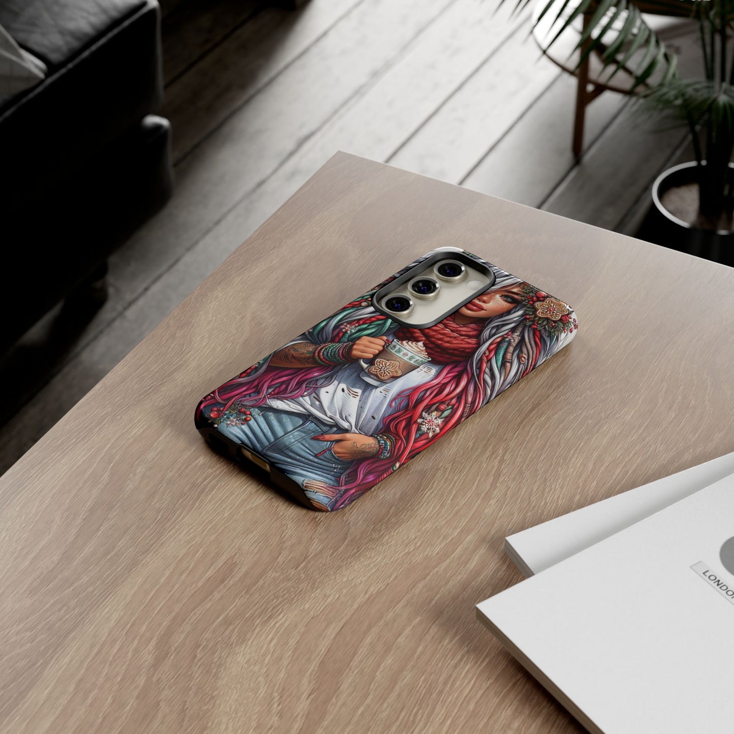 Boho Winter Queen – Cozy Dreads & Holiday Vibes Mobile Cover