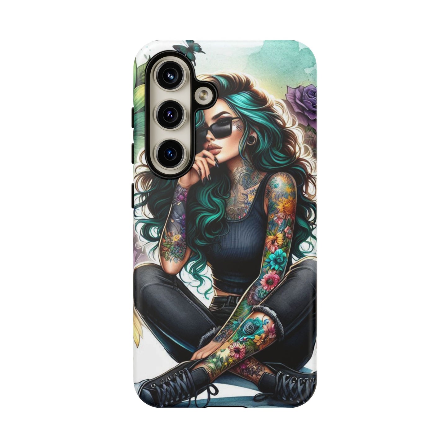 Urban Wildflower – Edgy Tattooed Beauty Mobile Cover