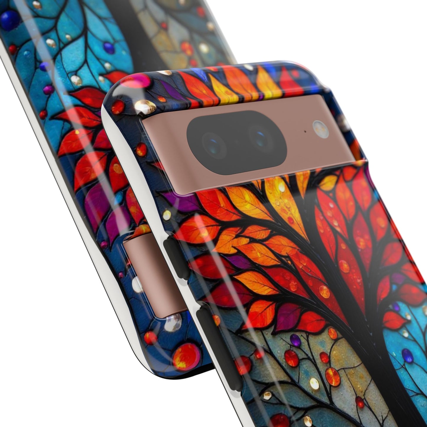 Stained Glass Tree: Vibrant Elegance for Your Case