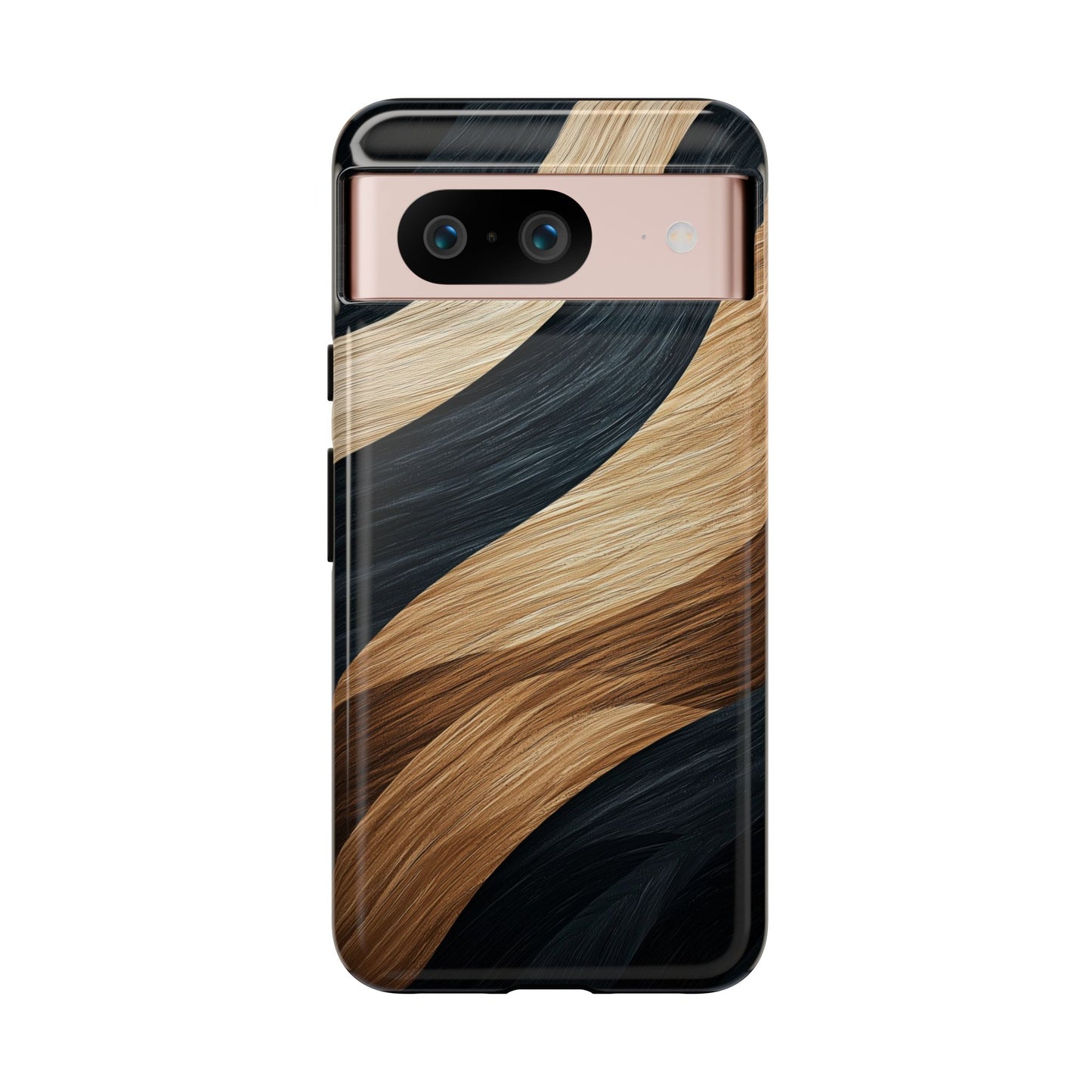 Metallic Black & Gold Zebra Stripes Phone Case for iPhone, Samsung & Google Pixel
