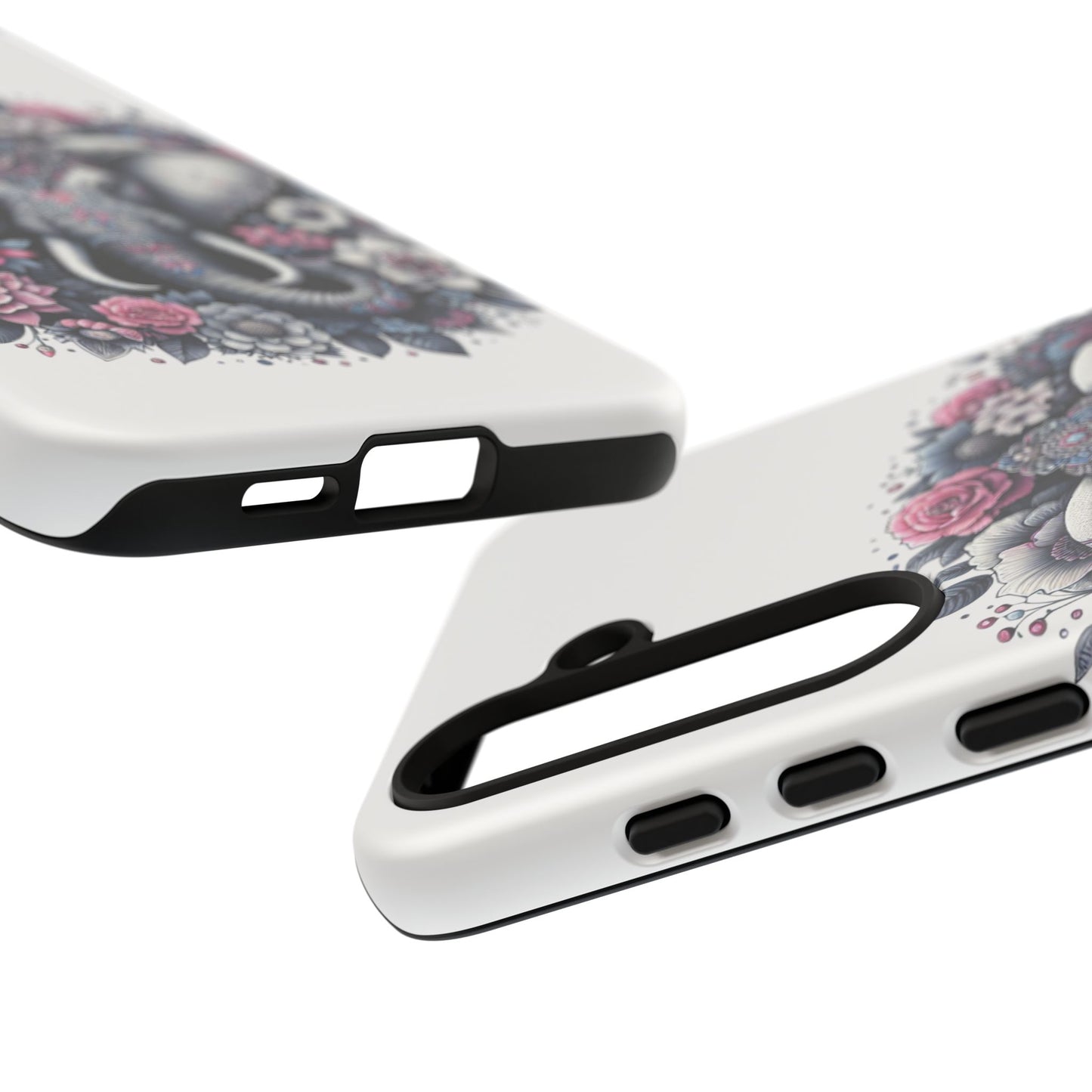 Ornate Floral Elephant Mobile Cover – Elegant Bohemian Art