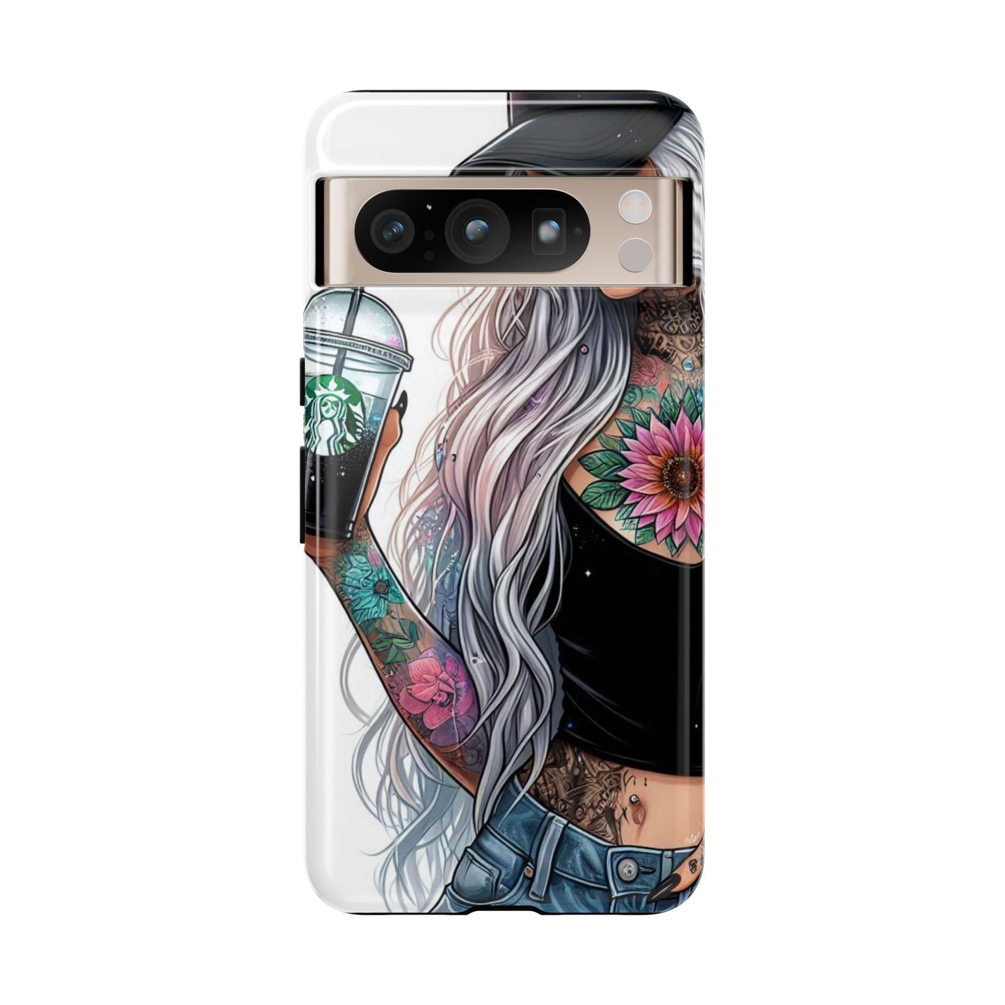 Tattooed Coffee Queen – Edgy Urban Aesthetic Mobile Cover