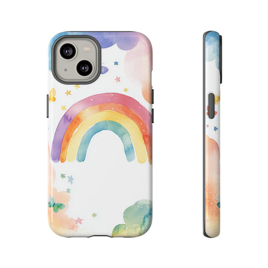 Rainbow Whimsy Watercolor Phone Case for iPhone, google Pixel & Samsung