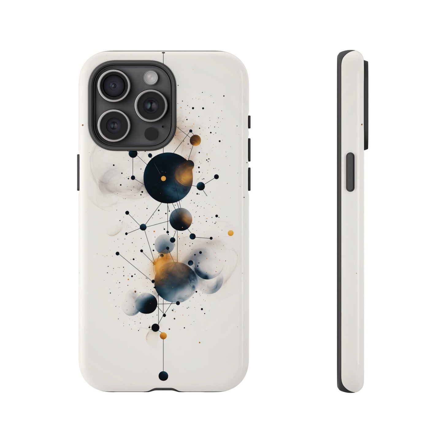 Cosmic Connect – Orbital Geometry Abstract Phone Case for iPhone, Google Pixel, Samsung