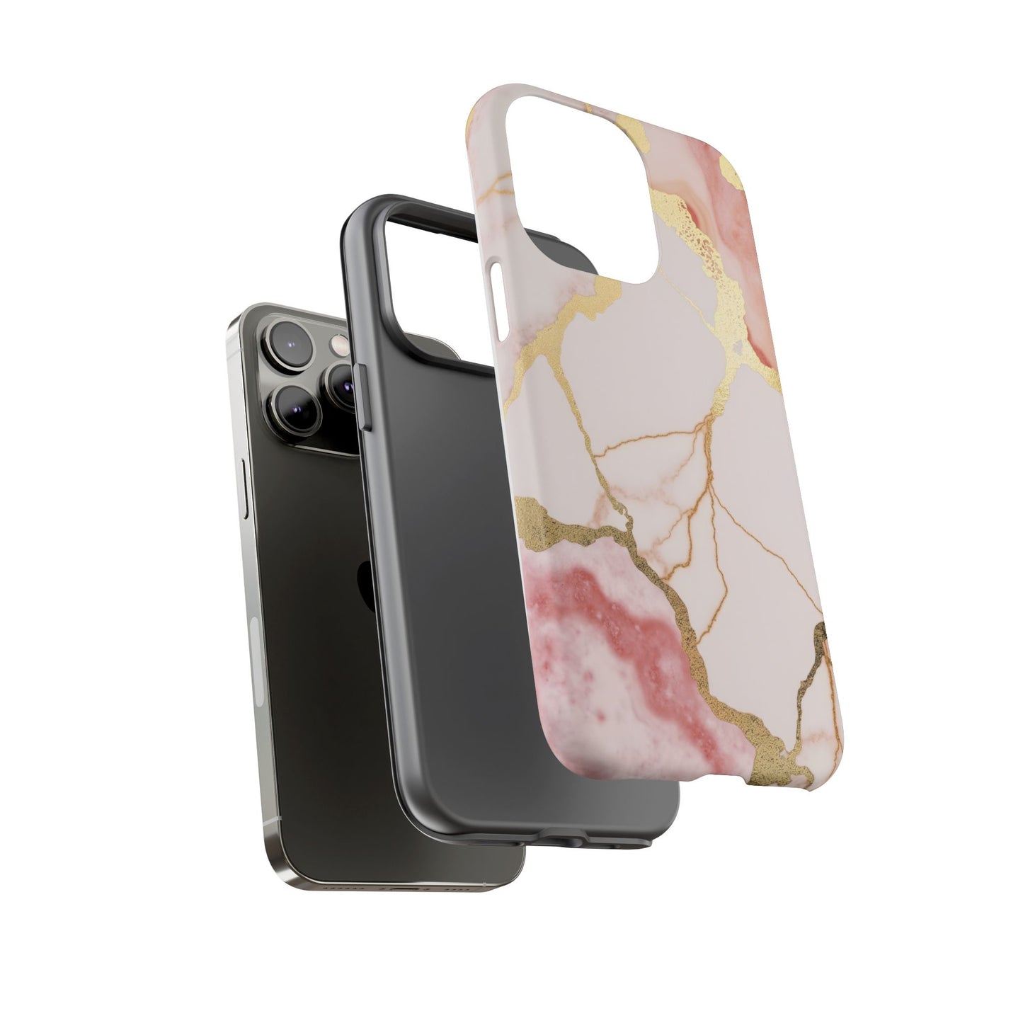 Beautiful Pink Minimal Marble Case Design