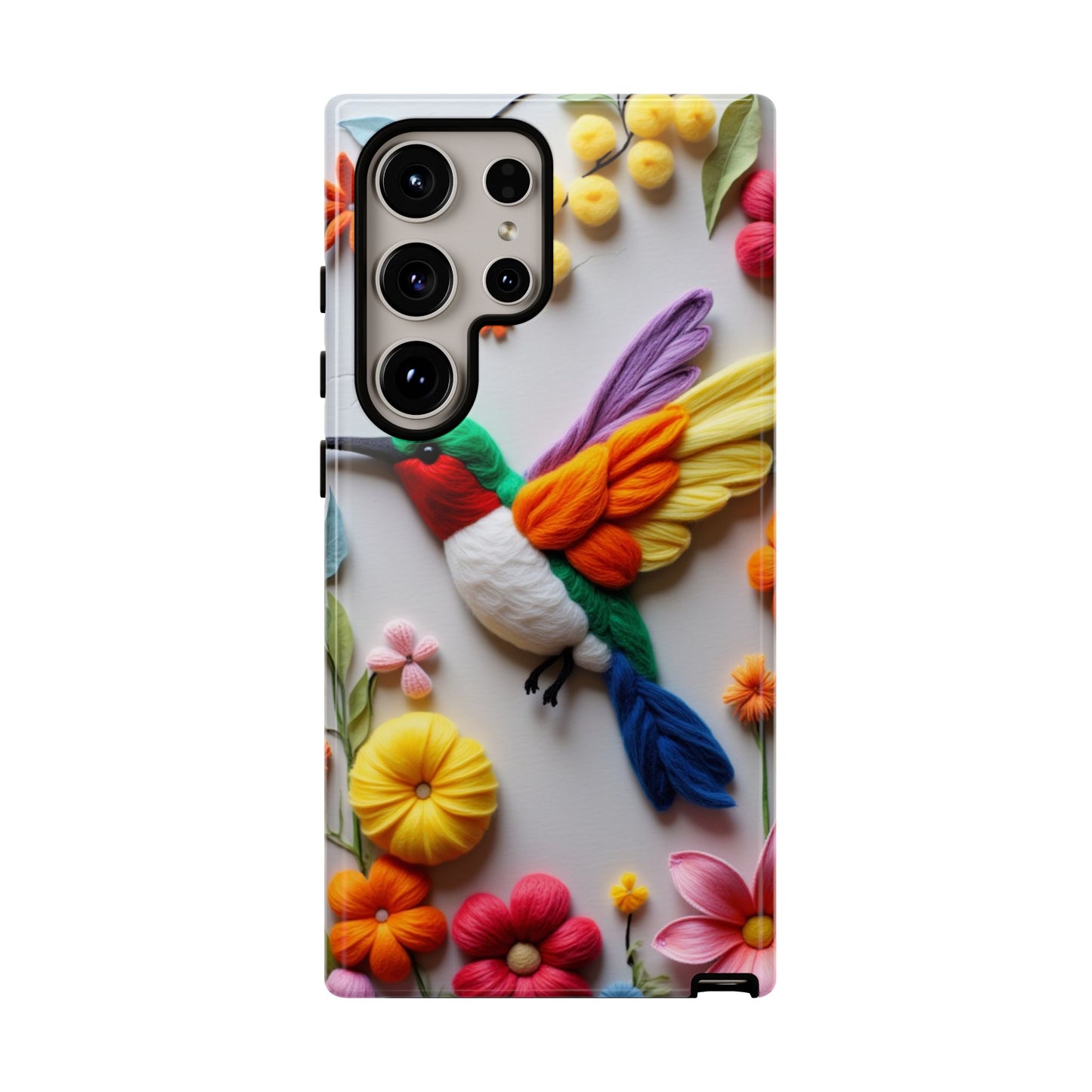 Elegant Hummingbird with Floral Mosaic Design | Nature's Artistic Vibes | iPhone 16 Pro