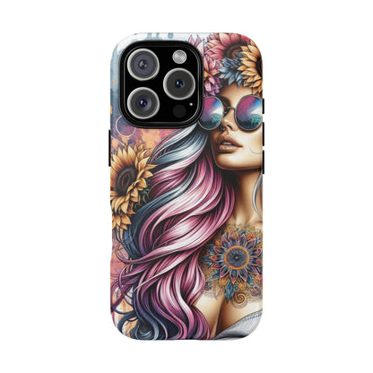 Bohemian Sunflower Queen – Retro Floral Fantasy Mobile Cover