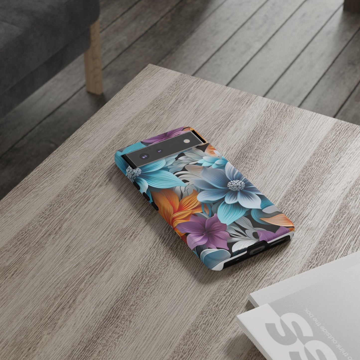 Elegant 3D Floral Bloom Mobile Case – Vivid & Artistic