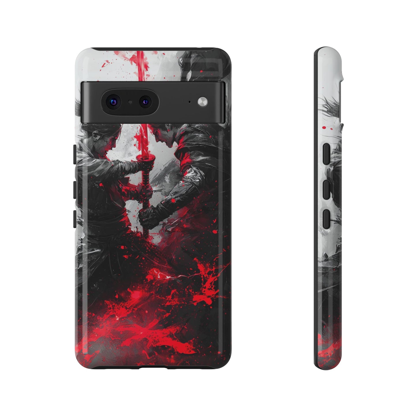 Duel of Fates | Red Energy Samurai Clash Phone Case for iPhone, Samsung & Pixel