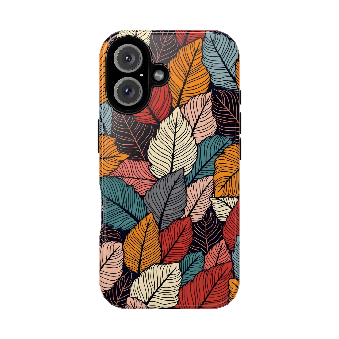 Colorful Abstract Leaves Pattern Design