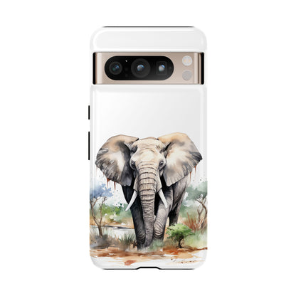 Safari Watercolor Elephant Mobile Cover – Artistic Wildlife Design