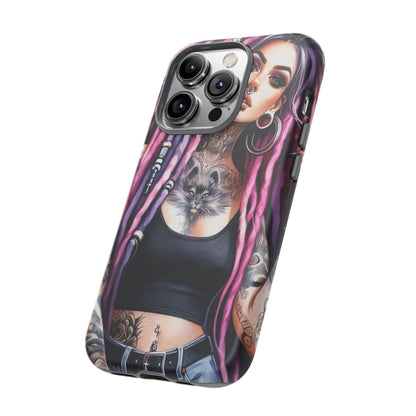 Tattooed Rebel – Gothic Cat Spirit Mobile Cover