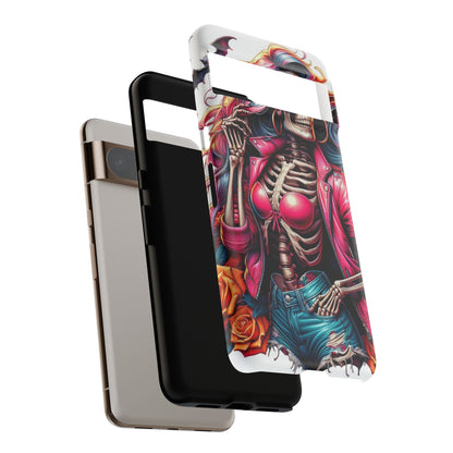 Neon Bones – Retro Skeleton & Vibrant Punk Aesthetic Mobile Cover