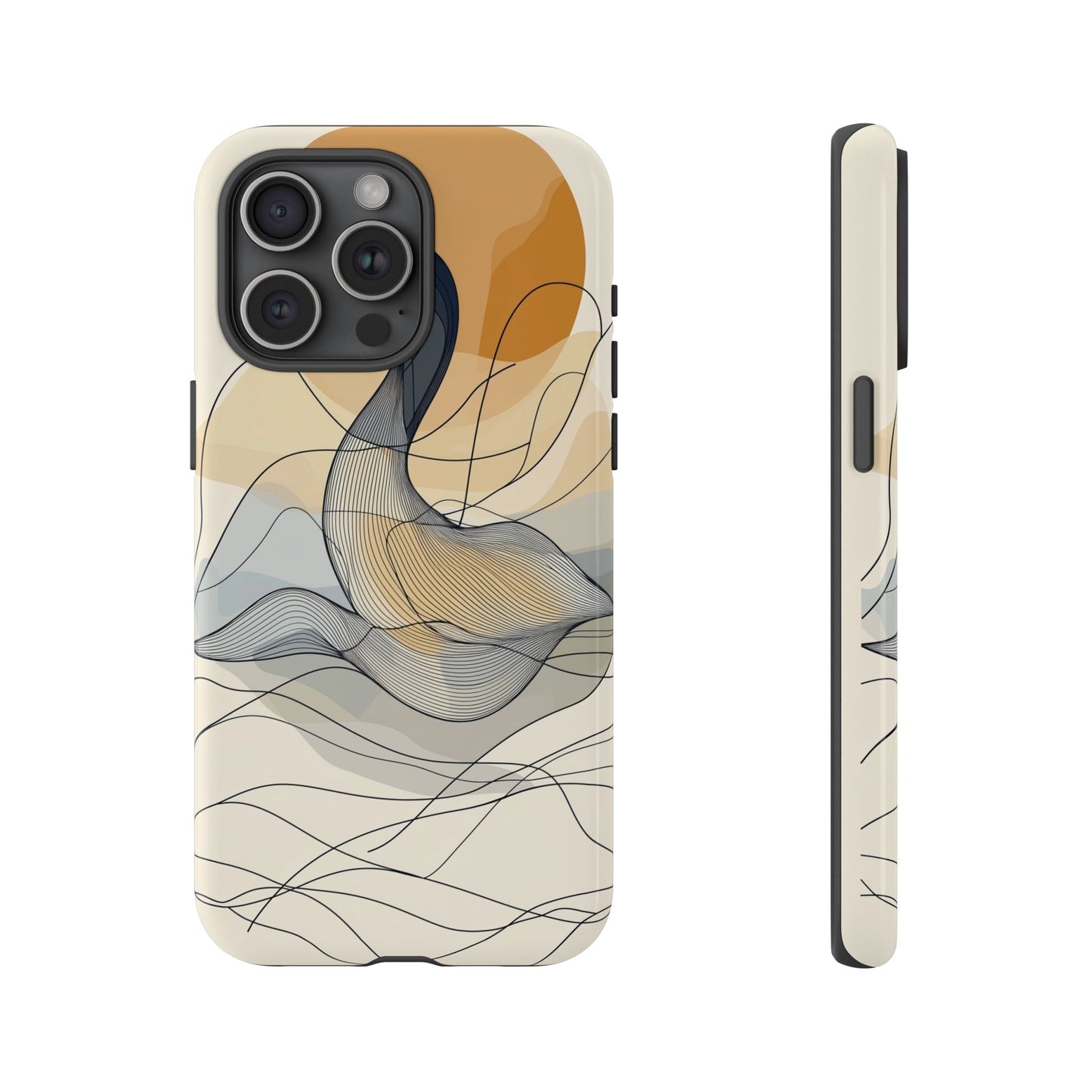 Serenity in Motion: The Abstract Swan Phone Case for iPhone, Samsung & Pixel