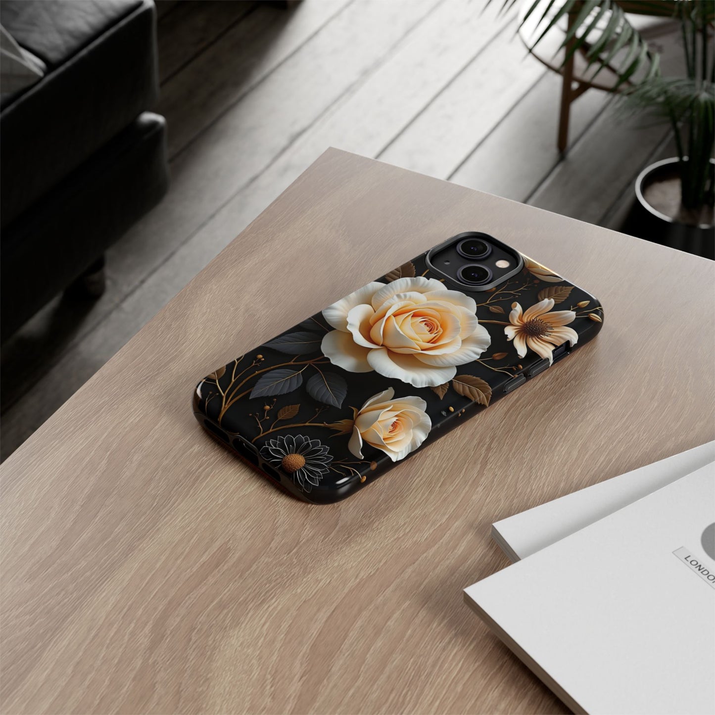 Elegant 3D Floral Design, Botanical Phone Case design for Iphone.