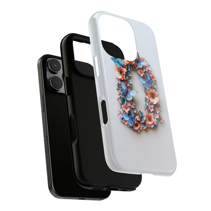 Floral Letter D Phone Case – Personalized Aesthetic Cover for iPhone, Samsung & Google Pixel