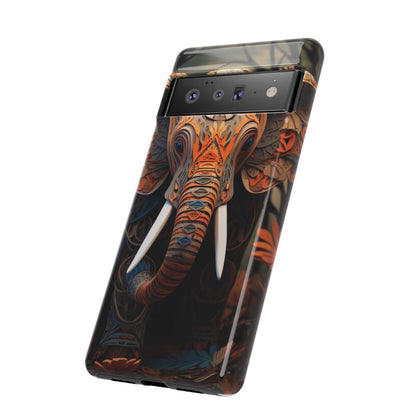 Elegant Artistic Elephant Mobile Cover – Intricate Paper-Cut Design