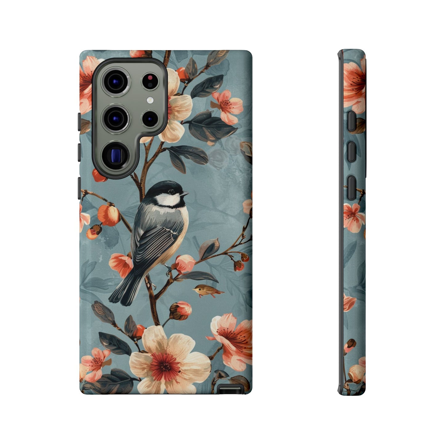 Floral Bird Phone Case - Elegant Nature-Inspired Cover for iPhone, Samsung & Google Pixel