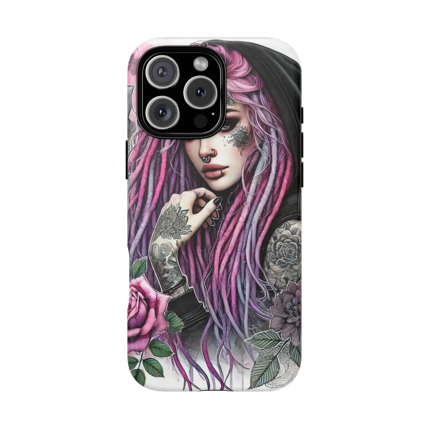 Gothic Rose Tattoo Art Mobile Case