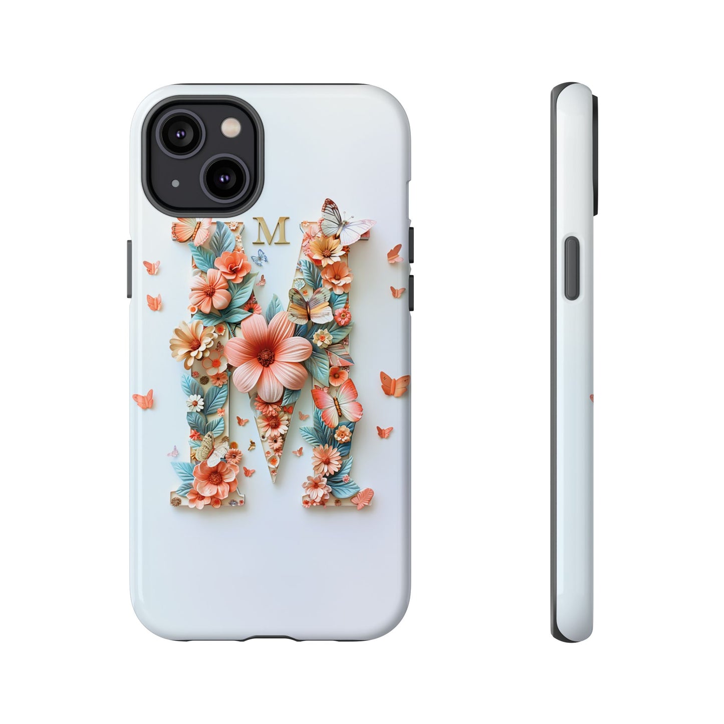 Floral Letter M Phone Case – Personalized Aesthetic Cover for iPhone, Samsung & Google Pixel