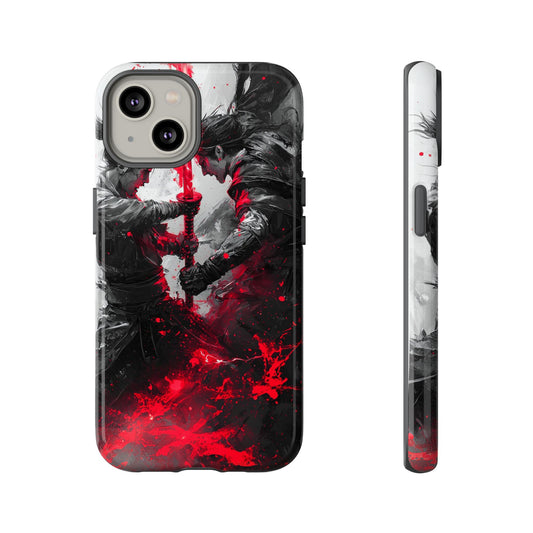Duel of Fates | Red Energy Samurai Clash Phone Case for iPhone, Samsung & Pixel