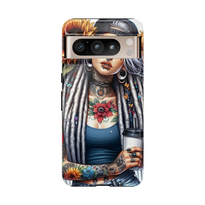Sunflower Queen – Boho Rebel Tattoo Mobile Cover