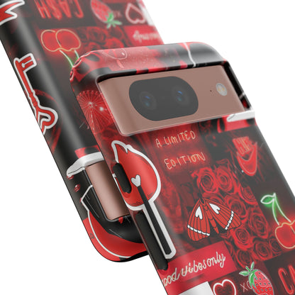 Red Pop Art Neon Vibes Phone Case