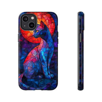 Mystic Paws – Stained Glass Cat Phone Case for iPhone, Samsung & Pixel