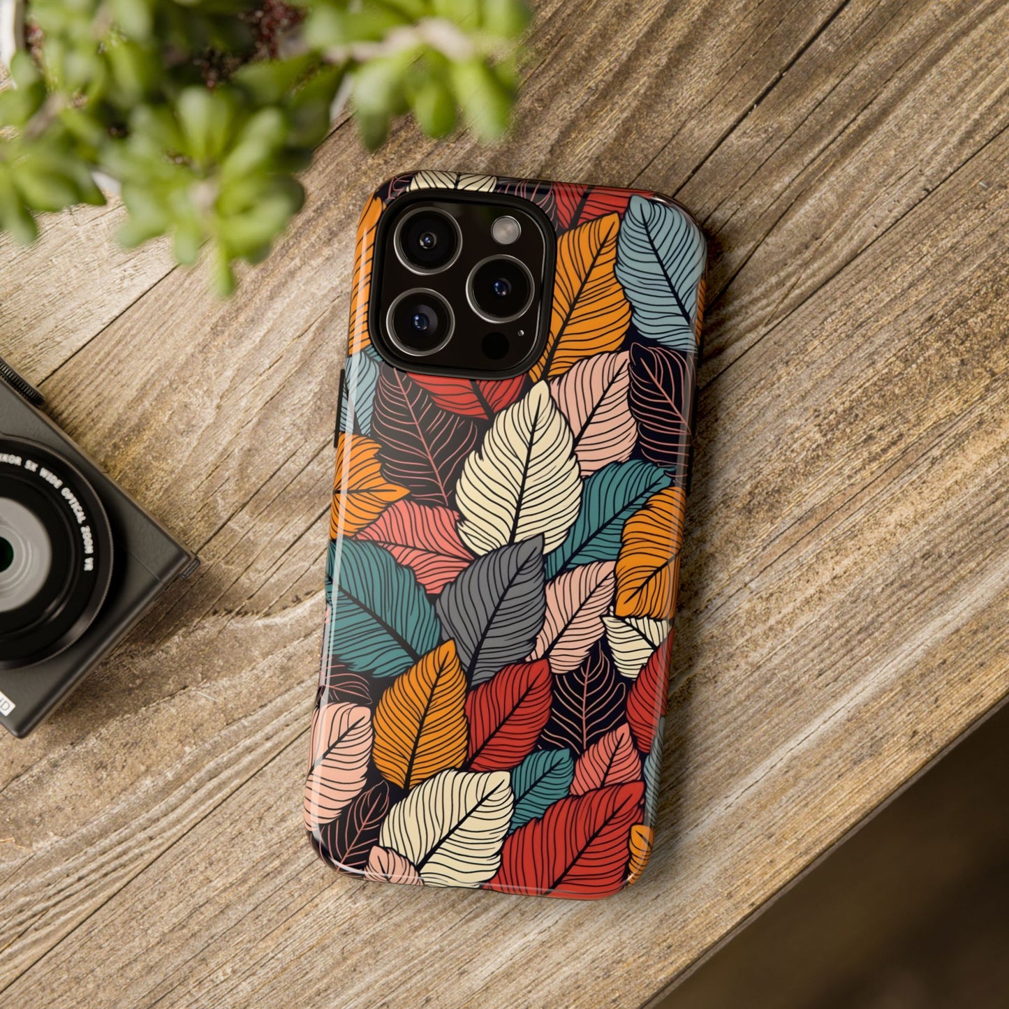 Colorful Abstract Leaves Pattern Design